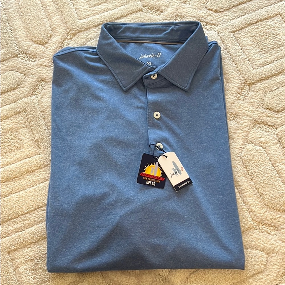 johnnie-O prep-formance Blue Polo Shirt